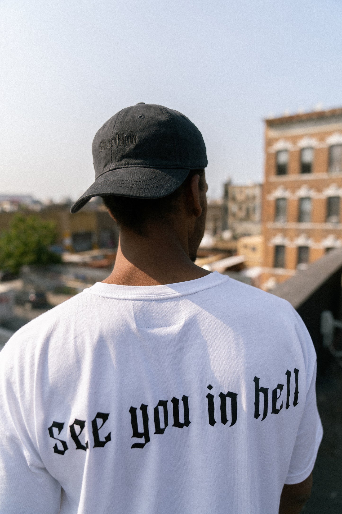 Brooklyn Logo Daddy Cap Black