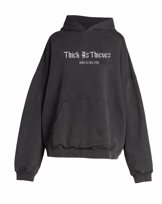 Oversize Brooklyn Black Hoodie